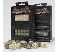 Fortress Compact D6 : Beige & Olive par Q-Workshop, Dés pour jeux de société RPG