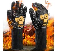 FORTRY Gant Barbecue Anti Chaleur jusqu'à 800°, Four antidérapants, Cuisson Cuisine Respirants, ignifuges, cheminée, pour BBQ (L-XXL)