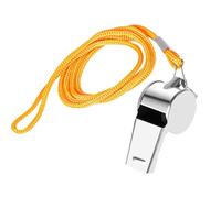 Forts sifflets d'arbitres nets - Whistle Metal Sports Whistle With Lanyard | Instructeur en acier inoxydable Sifflet de sport | Sifflet pour entraîneurs officiels de maîtres d'arbitres, adultes