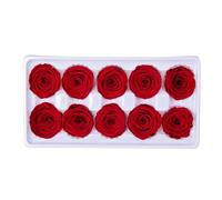 FORTTS Tête de rose préservée de classe A de 3 à 4 cm, roses éternelles naturelles de qualité supérieure, rose immortelle qui dure de 3 à 5 ans pour les cadeaux d'anniversaire des mères, la