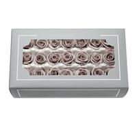 FORTTS Tête de rose préservée de première qualité de 2 à 3 cm, roses éternelles naturelles de première qualité, rose immortelle qui dure de 3 à 5 ans pour la fête des mères, la Saint-Valentin, les