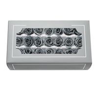 FORTTS Tête de rose préservée de qualité A de 2 à 3 cm, vraies roses éternelles naturelles de qualité supérieure, rose immortelle dure 3 à 5 ans pour la fête des mères, la Saint-Valentin, un