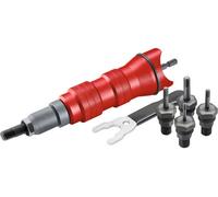 Fortum Embout à river pour perceuse, pour écrous à river M3-M8, CrMO