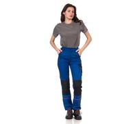 Fortum Pantalon De Travail Femme Coupe Slim - Pantalon Cargo avec Ceinture Élastique, 2 Poches Avant Et Arrière, Poche À Outils, Renforts Aux Genoux Et Cordura, Poche Cargo - Bleu Roi 36
