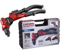 Fortum Pince à riveter manuelle combinée pour rivets aveugles et rivets filetés I Tête pivotante à 360° | Pince à écrou à riveter pour écrous à riveter M3-M6 & rivets pop de 2,4-4,8 mm I Pince à