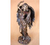 Fortuna Ange avec corne d'abondance Figurine bronziert de chance
