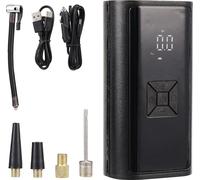 Fortuna Lai Pompe à air électrique avec batterie 4500mAh, Pompe à air à batterie 150PSI avec manomètre/écran digital LED, Mini compresseur avec USB/lumière LED pour voiture, moto, vélo, ballons et bou