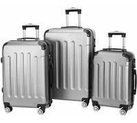 Fortuna Lai Set de valises Valises de voyage à coque dure Bagage à main Bordcase Double poignée de transport avec serrure à combinaison M - L - XL Couleur Gris