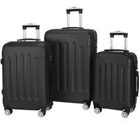 Fortuna Lai Set de valises Valises de voyage à coque dure Bagage à main Bordcase Double poignée de transport avec serrure à combinaison M - L - XL Couleur noir