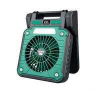 FortunateSweet Ventilateur solaire de camping avec lumière LED réglable à | Panneau monocristallin, recharge USB, pivot à 90°, veilleuse LED, indispensable pour le camping