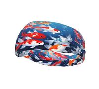 Fortune Koi Bandeau de sport pour homme et femme Convient pour la course à pied, le yoga, le fitness, le football