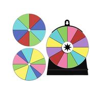 Fortune Spinner - Three-Piece Set, Dry Erase Board Finish, Twelve Choice Segment Layout, Support Feature, Smooth Balanced Spin Action Interactive Display Tool | Party Teaching