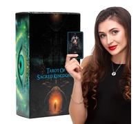 Fortune Telling Tarot Cards - 78-Card Sacred Kingdoms Deck, Psychological Divination Tool with Cinematic Imagery, Standard Fate Reading Set for Board Game, Spiritual Guidance, and Tabletop Play
