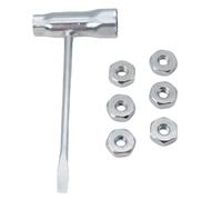FortuneGlobe Clés à bougie d'allumage 13 mm x 19 mm, Clé à Tronçonneuse Universelle Compatible avec Stihl 017, 018, MS170, MS180, MS230, MS250 et Plus Outil 2 en 1 avec 6 Écrous de Rechange pour Entre