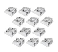 FortuneGlobe Double Trou Taille-Crayon 12pcs，taille crayon metal maquillage Alliage D'Aluminium pour crayons graphite