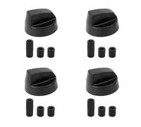 FortuneGlobe Pack Universal Control Knobs with 12 Adapters， universel noir pour 6cm toutes les marques de fours
