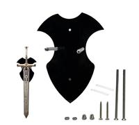 FortuneGlobe Support mural épée，support mural katana，support de hache pour mur，affichage vertical et décoration (noir)