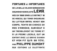 Fortunes et infortunes de la belle Ielena Sergeïevna Doumanovskaïa - Philippe Dumont - Le Dilettante - broché - Roman