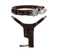 Fortunezone Han Solo Ceinture en cuir marron pour homme Accessoire de costume d'Halloween, marron, L