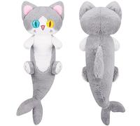 Fortuning's JDS Coussin Peluche Animal Requin - Oreillers Rembourrés Doux pour Poupée de Confort - Jouets Réalistes pour Enfants en Cadeau