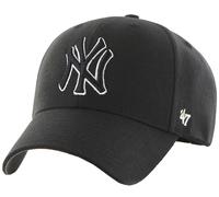 Forty Seven 47 Brand New York Yankees Blanc Noir MVP Curved Visière Snapback Cap