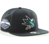 Forty Seven 47 Brand San Jose Sharks NHL Sure Shot Captain Snapback Cap Noir