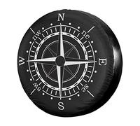 Foruidea Compass Sun Dial Housse de Pneu de Secours étanche à la poussière pour Jeep, remorque, Camping-Car, SUV et Beaucoup de véhicules 40,6 cm
