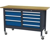 Forum Cabinet Workbench mobil B1500mm 8 étagères RAL7016/5010, 4317784969222