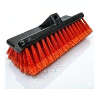 Forum Equipement - Brosse de Lavage Bi-Face Rouge 25 cm Spéciale Eau Chaude & Acides - Fibres Tétalon Ultra Douces - Résiste à 100°C - Compatible Carrosserie, Inox, Sols, Murs, Cuves & Machines