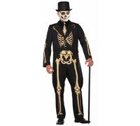 Forum Men's Skeleton Suit Formal Attire with Jacket and Pants L Multi-colour