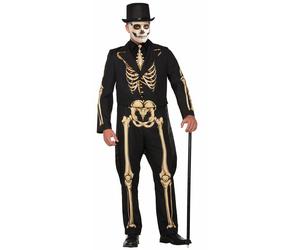 Forum Men's Skeleton Suit Formal Attire with Jacket and Pants L Multi-colour