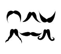 Forum Novelties Inc. Six Way Moustache - Black Accessory
