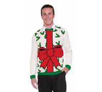 Forum Novelties Laid Pull Vêtements pour adultes Noël blanc Présent - Grand