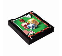 Forum Novelties- Serviette Casino, X77549, Multicolore, Taille Unique