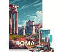 Forum Romain de Rome Puzzle de 1000 pièces pour Adolescents Jeu Mental Anti-Stress Découpe de qualité supérieure Cadeau Exquis (38x52cm)