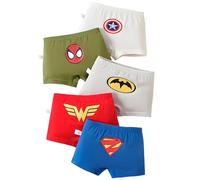 FORUSKY Lot de 5 Boxers en Coton pour Petit Garçon Boxer Enfant Calecon Garcon Boxers Garçon 3-4 Ans