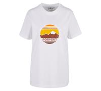 Forvert T-Shirt 'Roundn Bishop' orange / lie de vin / blanc, Taille S