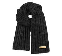 FORVEVO Écharpe Tricotée Homme Thermique d'Hiver - Longue et Chaude en Peluche (Noire)
