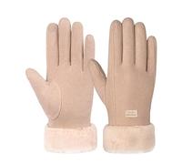 FORVEVO Gants Femme Hiver,Gants Hiver Chauds écran tactile，Gants Thermiques Avec Doublure Polaire Plein Air et le Ski(Noir)