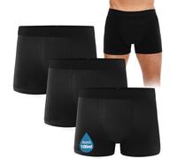 FORVEVO Lot de 3 Boxers Incontinence Homme,Coton Caleçons Incontinence Hommes Culottes avec 100ml,Malles de sous Calecon étanches,Contrôle des Odeurs Réutilisables(Noir, XL)