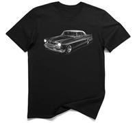 Forward Look V8 1956 Restomod Retro Car Art T-Shirt (M, Black)