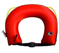 FORWATER Bouée Fer à Cheval Gonflable avec Lampe Flash Automatique + Housse Blanc