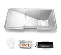 FORYEYC Bac à graisse universel avec bac de récupération de 60 cm à 80 cm, bac d'égouttement réglable pour barbecue à gaz 3/4/5 brûleurs Enders Monroe, Burnhard Big Fred, Landmann Triton, Charbroil