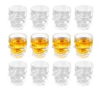 FORYILLUMI Lot de 12 verres à shot à whisky à base lourde - Sans pied - Transparent - Pour vin, whisky, tequila, cocktail - Décoration de bar - 40 ml