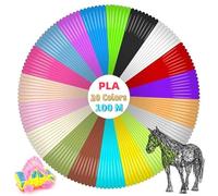 FORYNXHWIN Filament Stylo 3D Recharge Stylo 3D 1,75mm 20 Couleurs 5m Chacun 1,75mm Recharge 3D Pen Filament Total 100m pour Fil Stylo 3D Matériau et Recharge Stylo 3D Filament PLA Accessoire