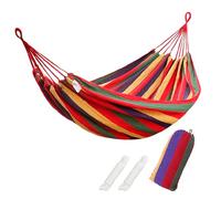 FORYNXHWIN Hamac en coton - 190 x 150 cm - Double hamac portable de camping avec sac de voyage - Tissu en toile épaisse et durable - Supporte 200 kg - Parfait pour jardin, camping, terrasse, balcon et