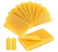 FORYNXHWIN Lot de 30 Faire soi-même des Bougies en Cire d'abeille - 13 x 9 cm - Bougie Cire d'abeille Naturelle - Cire d'abeille Pure pour Faire des Bougies Faites à la Main