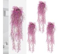 FORYNXHWIN Lot de 4 fleurs artificielles à suspendre - 85 cm - En plastique - Pour mur, balcon, jardin, mariage, décoration intérieure et extérieure (rose)
