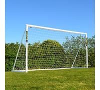 FORZA 3,7 m x 1,8 m But de Football en PVC | Cage pour Enfants avec Poteaux Résistants aux Intempéries | Sac de Transport, Mur de Tir et Ballon en Option (But + Sac + Mur de Tir)