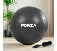 FORZA Ballon de yoga anti-éclatement de 55 cm avec pompe - Ballon d'exercice de stabilité antidérapant pour yoga, pilates, physiothérapie, grossesse et entraînement de base - Supporte jusqu'à 150 kg